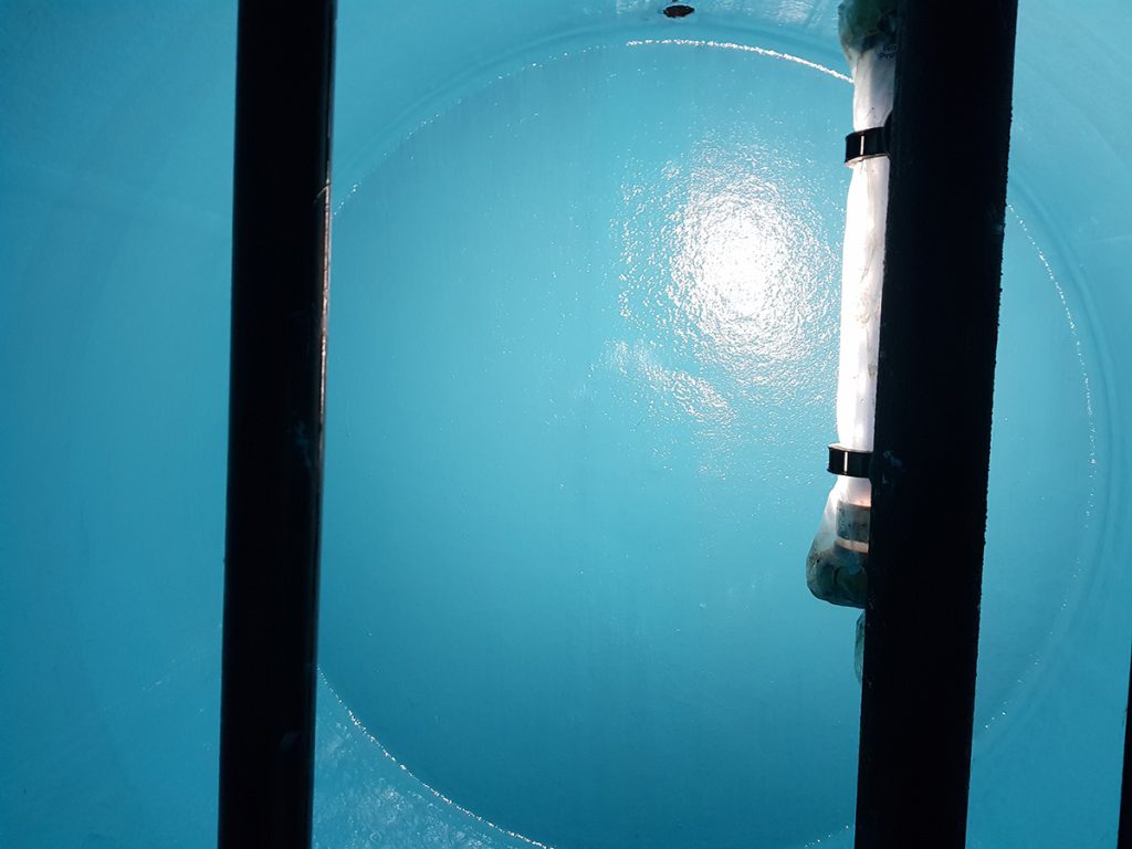 Tank internal after reclamation works
